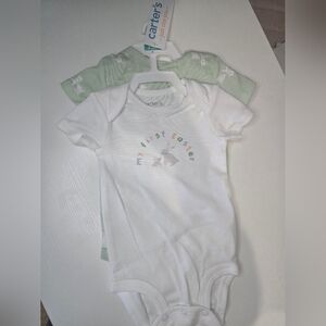Carters Just One You Babys First Easter One Piece Set New With Tags